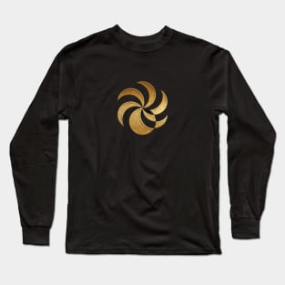 Ehime Prefecture Symbol in Gold Faux Long Sleeve T-Shirt